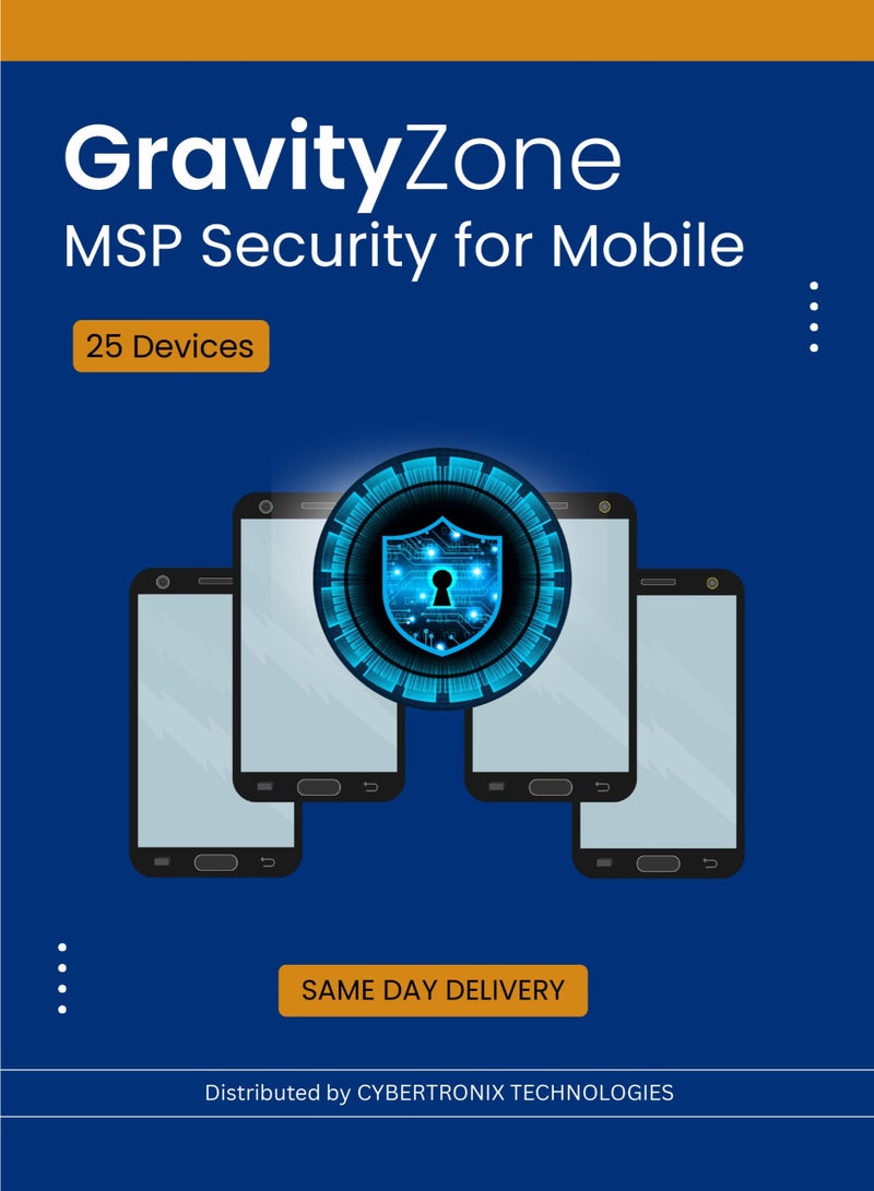 GravityZone MSP Security for Mobile 25 Devices for 1 Year | Digital License | SAME DAY DELIVERY